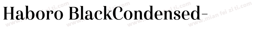 Haboro BlackCondensed字体转换